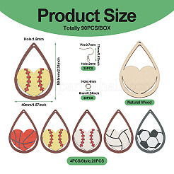 DIY Sport Theme Dangle Earring Making Kits&nbsp;DIY-TA0004-36
