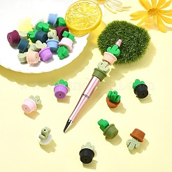 21Pcs 21 Colors Silicone Focal Beads&nbsp;SIL-CJ0002-03
