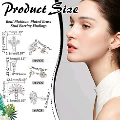 Brass Stud Earring Findings&nbsp;KK-ME0002-58