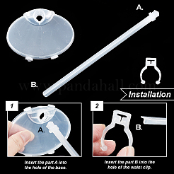 Plastic Assembled Doll Holders&nbsp;ODIS-WH0025-175