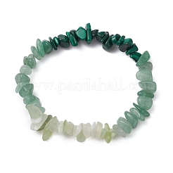 Natural Green Aventurine Chips Beaded Stretch Bracelets for Women&nbsp;BJEW-TA00557-02