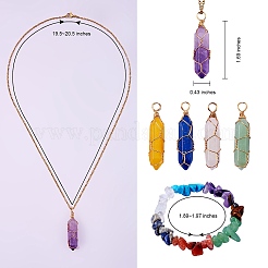 DIY Stone Jewelry Set Making Kit&nbsp;DIY-SZ0007-86
