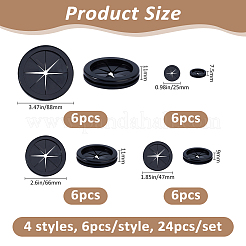 24Pcs 4 Styles PVC Plastic O-ring Gasket&nbsp;KY-FH0001-48