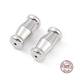 Anti-Tarnish Rhodium Plated 925 Sterling Silver Screw Clasps&nbsp;STER-K173-10P