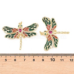 Autumn Theme Brass Micro Pave Cubic Zirconia Pendants&nbsp;ZIRC-L100-003G
