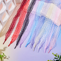 10 Pairs Polyester Lace Shoelaces&nbsp;AJEW-TA0003-14E