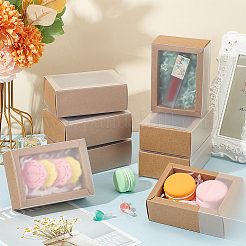 Foldable Paper Drawer Boxes with Clear Plastic Cover&nbsp;CON-WH0095-68B-05