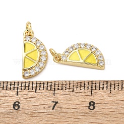 Brass Micro Pave Cubic Zirconia Charms&nbsp;KK-D019-26G