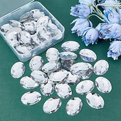 Acrylic Rhinestone Flat Back Cabochons&nbsp;GACR-FG0001-05