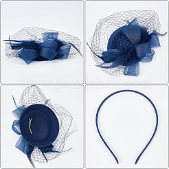 3 Sets 3 Colors Mesh Veil Hair Bands&nbsp;MRMJ-WR0001-05