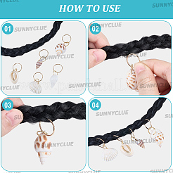 60Pcs 5 Styles Shell Pendants&nbsp;PALLOY-SC00029