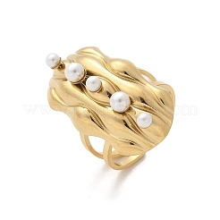 304 Stainless Steel Cuff Rings for Women&nbsp;RJEW-D302-02G-06