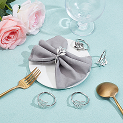 16Pcs Christmas Theme Alloy Napkin Rings&nbsp;AJEW-GF0013-16P