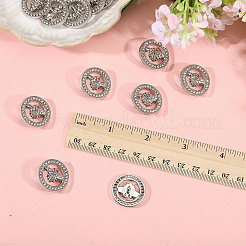 24Pcs 1-Hole Alloy Rhinestone Buttons&nbsp;BUTT-CA0001-28A