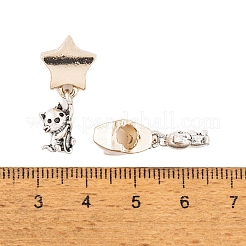 Rack Plating Tibetan Style Alloy European Dangle Charms&nbsp;FIND-C055-11A-AS