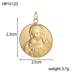 304 Stainless Steel Pendants&nbsp;STAS-OY005-42G-02