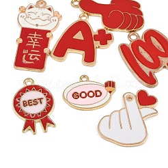 7Pcs 7 Styles Alloy Enamel Pendants&nbsp;ENAM-FP0003-14