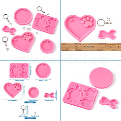 DIY Keychain Silicone Molds Kits&nbsp;DIY-TA0008-64