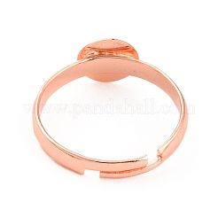 Adjustable Brass Finger Rings Components&nbsp;KK-WH0054-22A-RG