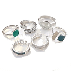 Alloy Open Cuff Rings Sets&nbsp;PW-WG1DCCB-01
