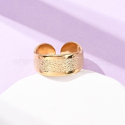 304 Stainless Steel Open Cuff Rings for Women&nbsp;RJEW-K309-22G
