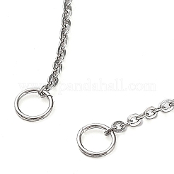 Rhodium Plated 925 Sterling Silver Cable Chains Necklace Makings&nbsp;STER-B001-01P
