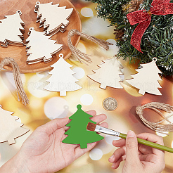 30Pcs Unfinished Natural Wood Cutouts Ornaments&nbsp;WOOD-SC0001-77