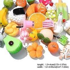 30Pcs 6 Styles Opaque Resin Pendants&nbsp;RESI-YW0001-67A