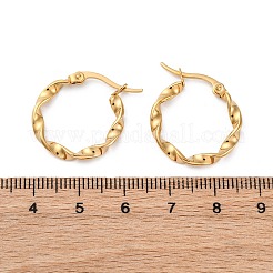 201 Stainless Steel Hoop Earrings&nbsp;X-EJEW-A054-05C-G
