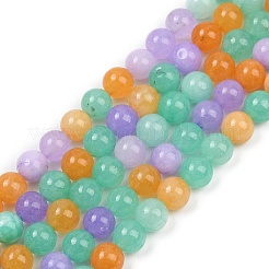 Natural Dyed White Jade Beads Strands&nbsp;X-G-NH0045-01A