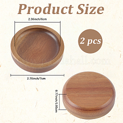 Wood Flat Round Jewely Display Tray&nbsp;ODIS-WH20003-05A