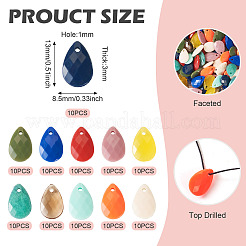 100Pcs 10 Colors Opaque Acrylic Charms&nbsp;MACR-TA0001-86