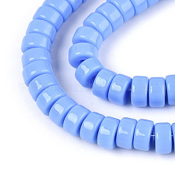 Opaque Solid Color Glass Beads Strands&nbsp;GLAA-N026-3x6mm-08