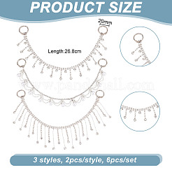 Brass Glass Rhinestone Shoe Decoration Chain&nbsp;FIND-GO00008