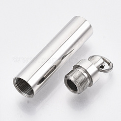 Non-Tarnish 201 Stainless Steel Pendants with Screw Cap&nbsp;LS-STAS-N087-10