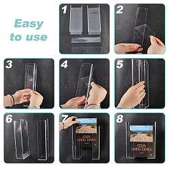 4Pcs Plastic Hanging Organizer Holder for Magazine&nbsp;ODIS-WH0108-120