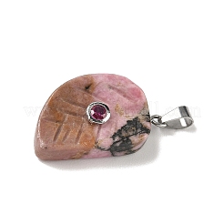 Natural Rhodonite Carved Pendants&nbsp;G-P599-04P-09