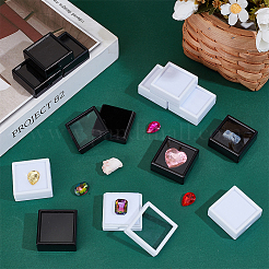 2 Colors Square Acrylic Loose Diamond Storage Boxes with Visible Window&nbsp;CON-OC0001-74A