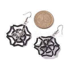 Handmade Seed Beads Dangle Earrings&nbsp;EJEW-MZ00142