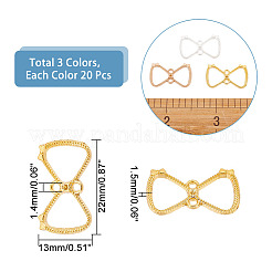 60Pcs 3 Colors Alloy Connector Charms&nbsp;FIND-AR0003-10