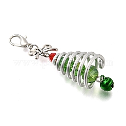 Aluminum Glass Charistmas Tree Pendant Decoration&nbsp;HJEW-JM04027