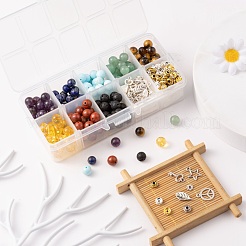 280Pcs 8 Styles 8mm Gemstone Beads Chakra Yoga Healing Stone Kits&nbsp;G-LS0001-02B