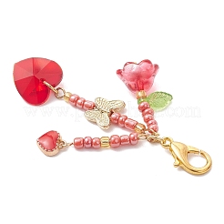 Glass Seed Beaded Pendant Decorations&nbsp;HJEW-MZ00405-02