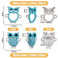 50Pcs 5 Styles Alloy Connector Charms&nbsp;FIND-FH0010-76