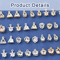 40Pcs 10 Style Alloy Charms&nbsp;ZIRC-FS0001-02