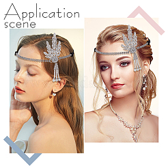 1Pc Zinc Alloy Rhinestone Headbands&nbsp;OHAR-HY0001-03P
