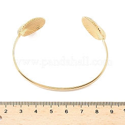 Shell Shape 304 Stainless Steel Cuff Bangles for Women&nbsp;LS-BJEW-S171-01B-G