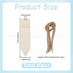 30Pcs Unfinished Wood Pencil Pendants&nbsp;WOOD-SP0001-82