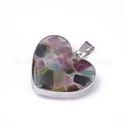 Natural Tourmaline Pendants&nbsp;X-STAS-T043-01E