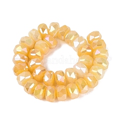 Electroplate Crackle Imitation Jade Glass Beads Strands&nbsp;EGLA-Q135-01A-C07